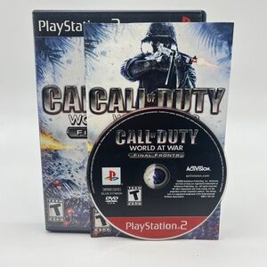 Call Of Duty World At War Final Fronts(PlayStation 2(PS2),2008)Tested - Working